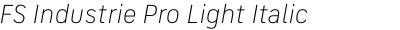 FS Industrie Pro Light Italic